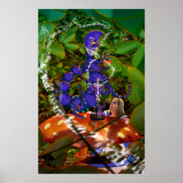 Póster Alice e a lagarta