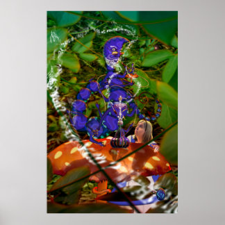 Póster Alice e a lagarta