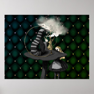 Poster Alice e Caterillar Wonderland