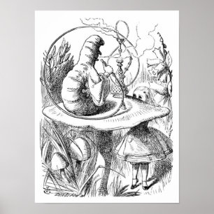 Póster Alice e Caterpillar