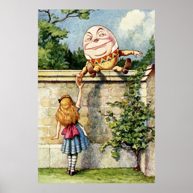Póster Alice e Humpty Dumpty (Frente)
