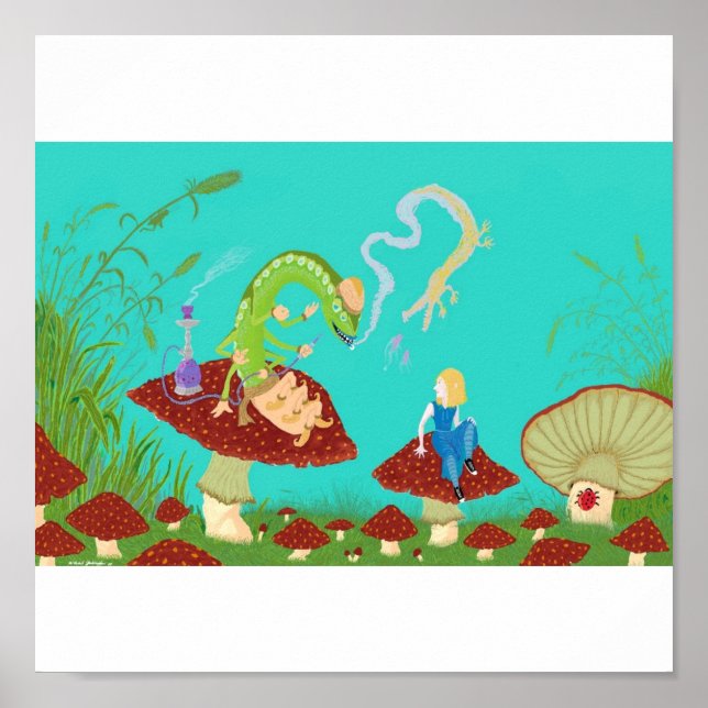 Poster Alice e Lagarta (Frente)