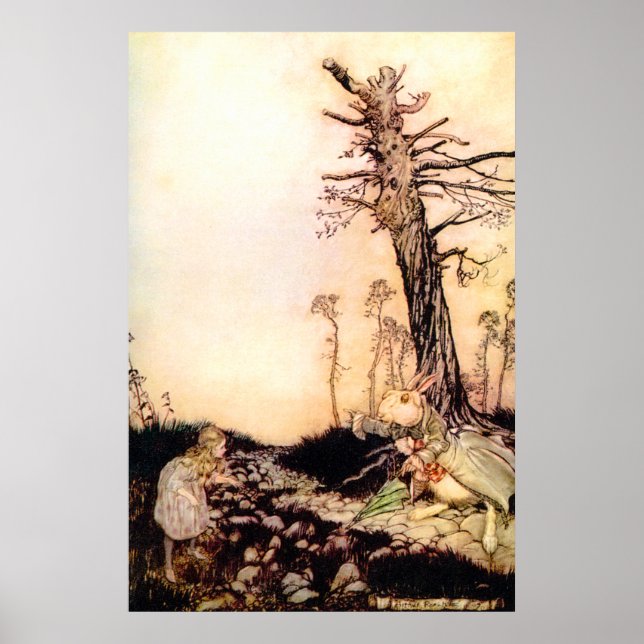 Poster "Alice E O Coelho Branco" (Frente)