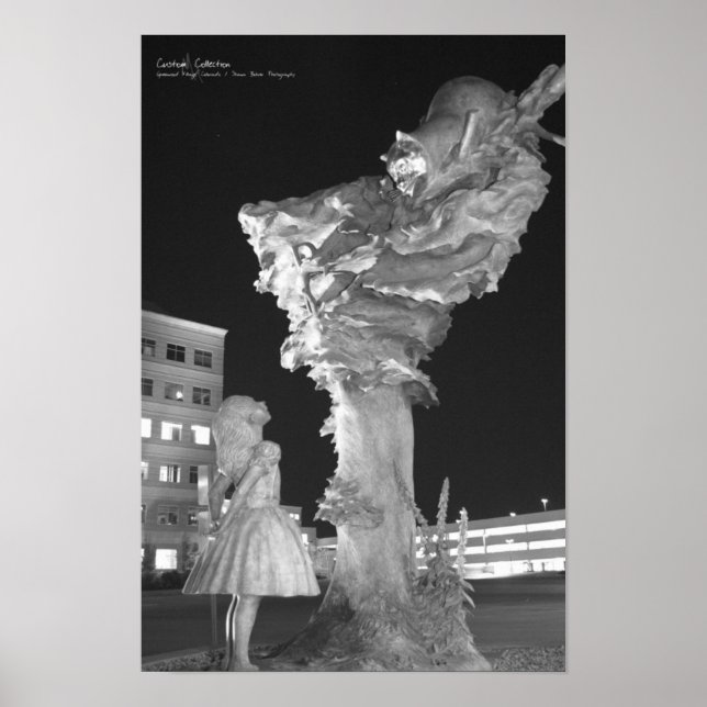 Póster Alice e o Gato de Cheshire (Frente)