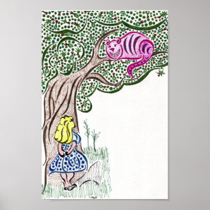 Póster Alice e o Gato de Cheshire