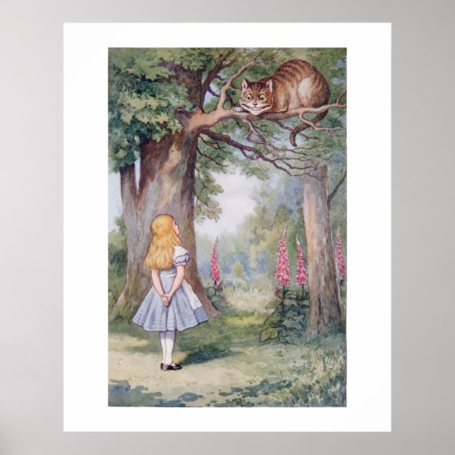 Poster Alice e o Gato de Cheshire, (Frente)