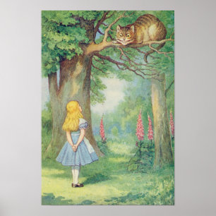 Poster Alice e o Gato de Cheshire