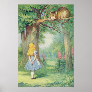 Poster Alice e o Gato de Cheshire