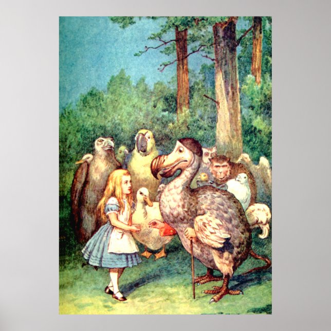 Póster Alice e o Pássaro Dodo na Terra das Maravilhas (Frente)