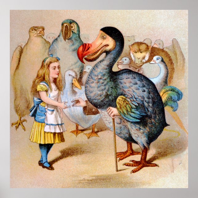 Poster Alice e o Pássaro Dodo na Terra das Maravilhas (Frente)