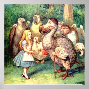 Poster Alice e o Pássaro Dodo na Terra das Maravilhas