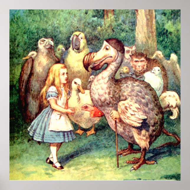 Poster Alice e o Pássaro Dodo na Terra das Maravilhas (Frente)