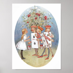 Poster Alice em rosas do país das maravilhas