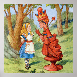 Póster Alice encontra a rainha vermelha no país das