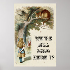 Poster Alice... Gato de Chesire 1890... estamos todos lou
