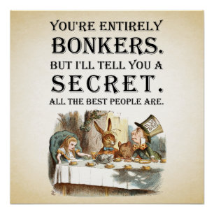 Póster Alice In Wonderland - Festa do Chá - Você está com