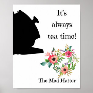 Poster Alice in Wonderland Wall Art, Tea Cote