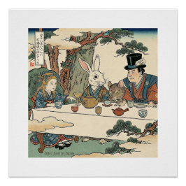 Póster Alice Lost in Japan | Ukiyo-e Mad Tea Party
