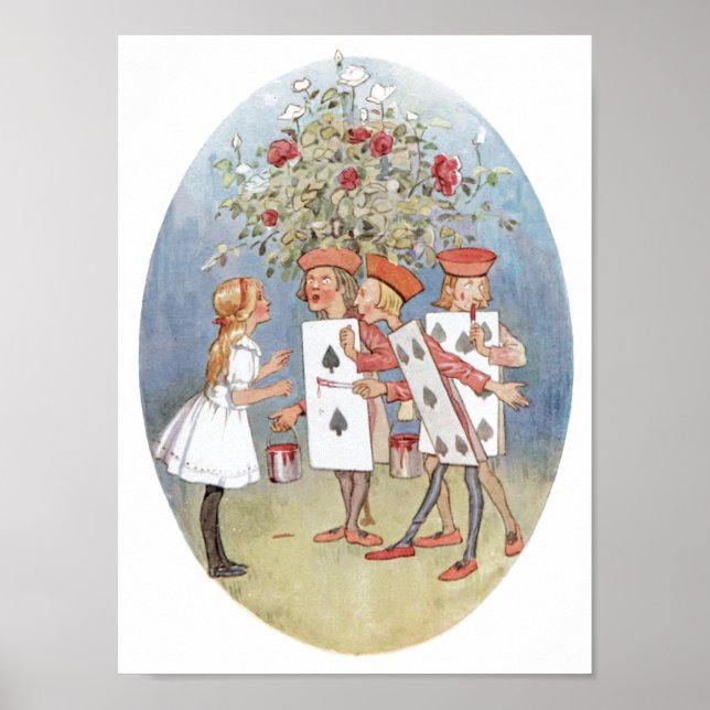 Poster Alice nas Rosas das Maravilhas (Frente)