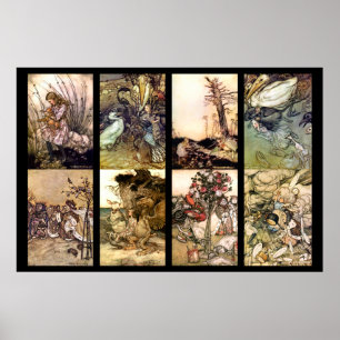 Poster Alice No Conjunto De Posteres vintage Maravilha De