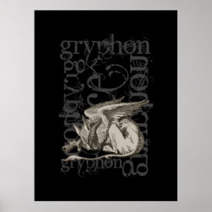 Póster Alice no Grunge de Gryphon do país das maravilhas