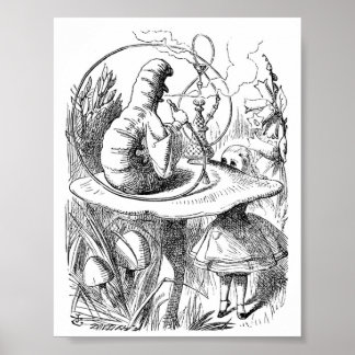 Poster Alice no País das Maravilhas - A Lagarta