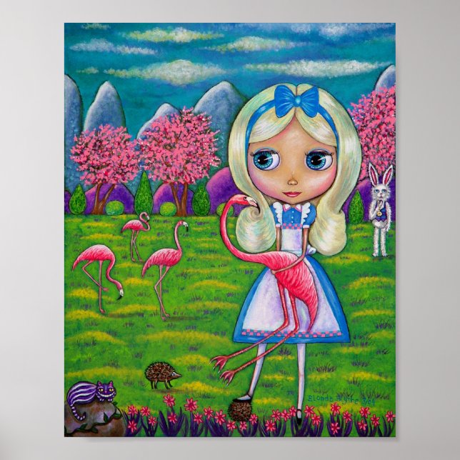 Poster Alice no País das Maravilhas Boneca Olhal Rosa Fla (Frente)