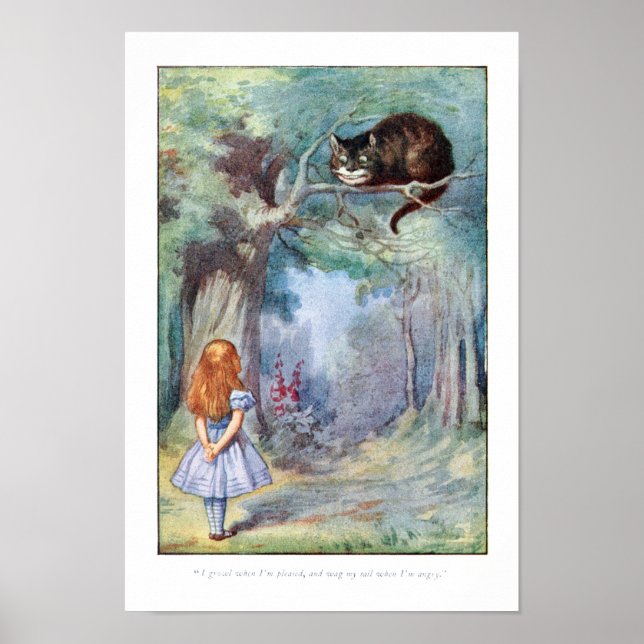 Póster Alice no País das Maravilhas Cheshire Cat Impressã (Frente)