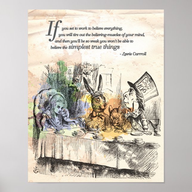 Póster Alice no País das Maravilhas "Coisas Verdadeiras M (Frente)