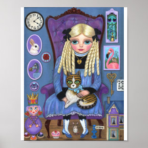 Poster Alice no País das Maravilhas e Dinah Cat Fada Fad