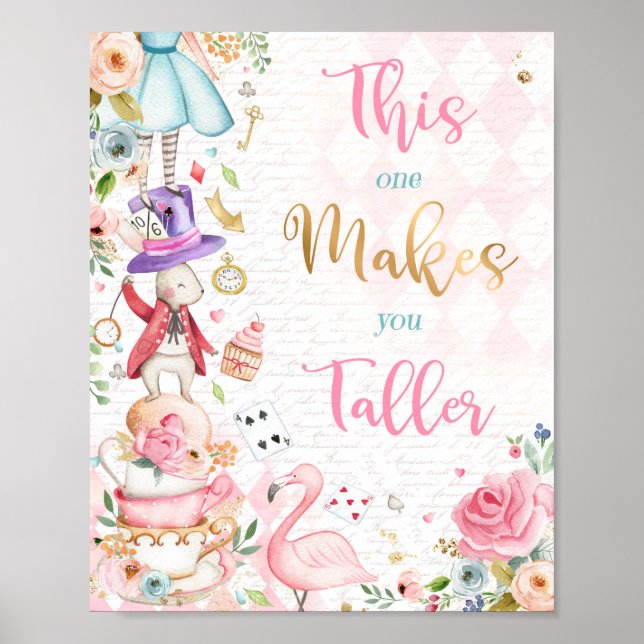 Poster Alice No País Das Maravilhas Este Faz Você Sinal M (Frente)