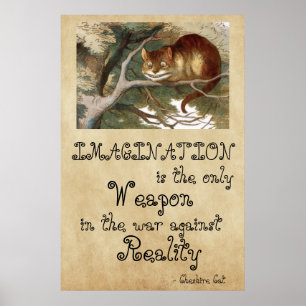 Poster Alice no País das Maravilhas - IMAGINAÇÃO CAT 1865