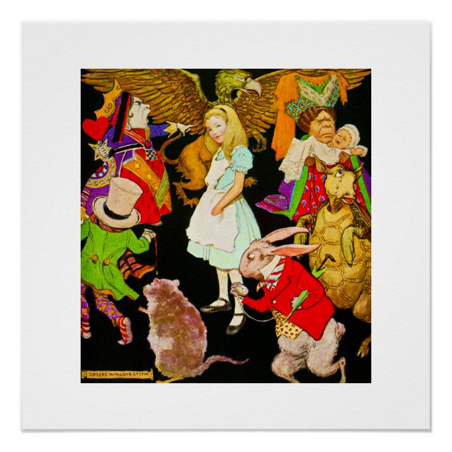 Póster Alice no País das Maravilhas, Jessie Willcox Smith (Frente)