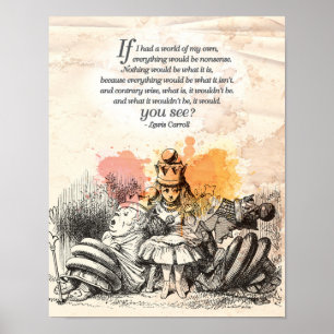 Póster Alice no país das maravilhas "mundo do meus