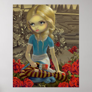 Póster Alice no país das maravilhas que pinta o IMPRESS