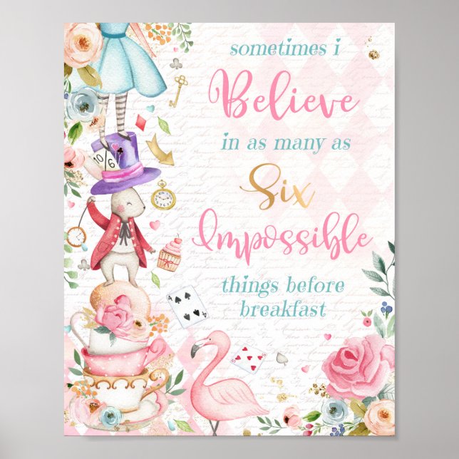 Poster Alice no País das Maravilhas - Sinal de Decoração  (Frente)