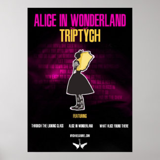 poster "Alice No País das Maravilhas: Triptych"