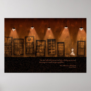 Poster Alice no país das maravilhas - uma chave dourada