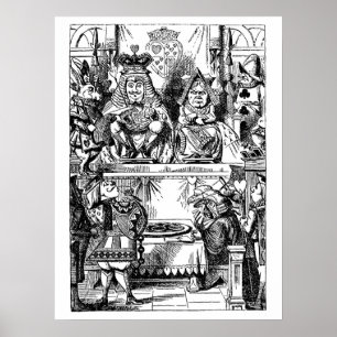Póster Alice no País das Maravilhas Vintage, Julgamento d