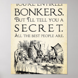 Poster Alice no País das Maravilhas - Você é totalmente l