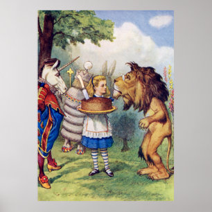 Póster Alice, O Leão e o Unicórnio na Terra Marinha