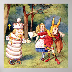 Póster Alice, o Rei Branco e o Coelho na Terra Maravilha
