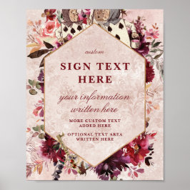 Poster Alice Personalizada no Sinal de Casamento Elegante