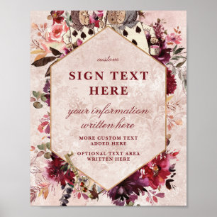 Poster Alice Personalizada no Sinal de Casamento Elegante