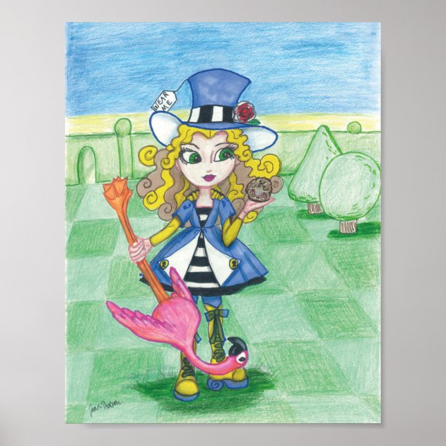 Póster Alice Plays Croquet (Frente)