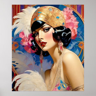 Poster Alicia An Art Deco Flapper