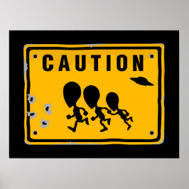 Poster Alien Crossing Sign