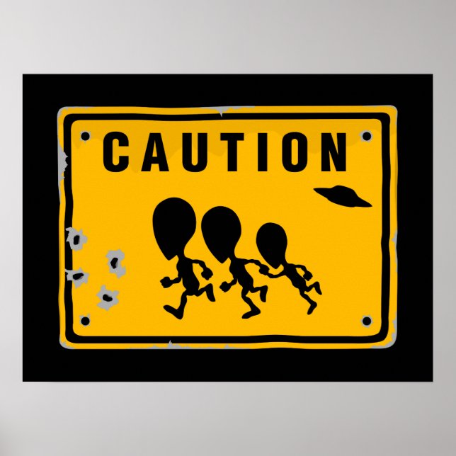 Poster Alien Crossing Sign (Frente)