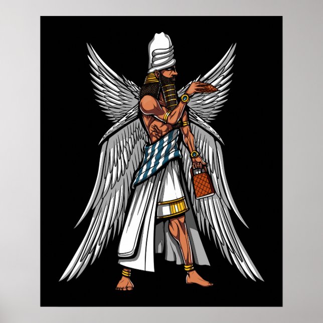 Poster Alienígena Anunnaki Deus Antigo Rei Sumeriano (Frente)