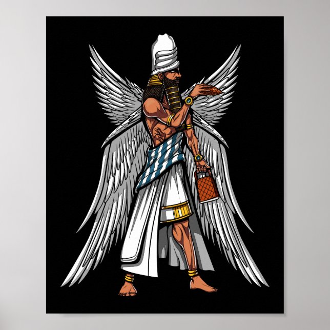 Poster Alienígena Anunnaki Deus Antigo Rei Sumeriano (Frente)
